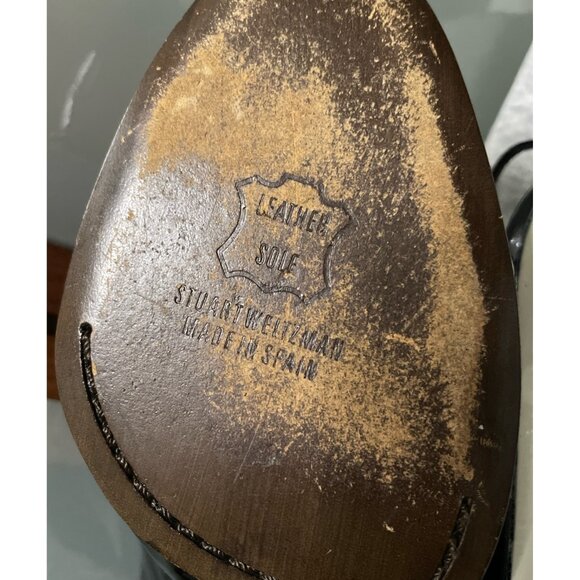 Stuart Weitzman Vintage Y2K Womens Plexiglass Lucite Wedge Peeptoe Sandals 9.5 N - Picture 7 of 8